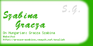 szabina gracza business card